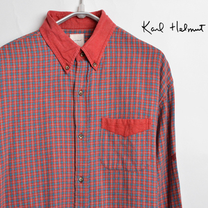 KS3677 Karl hell m long sleeve shirt L shoulder width 50 check mail service possible xq