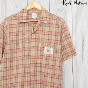 KS4617 Karl hell mKARL HELM short sleeves shirt L shoulder 49.. pattern mail xq