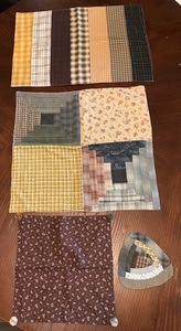 ハンドメイド パッチワークキルトマット 4枚セット♪