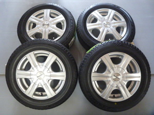 24788★送料無料★中古 LEBEN【4.5J×13 ＋43 100,114.3/4H】＆未使用 B.S Ecopia NH100C【155/70R13】★4本★バランス調整込み★