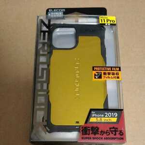 ◇ELECOM iPhone 11 Pro 用 ZEROSHOCK スタンダード ケース カバー 衝撃 吸収 イエロー：PM-A19BZEROYL