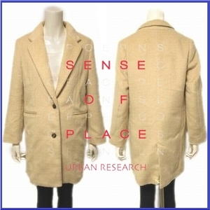  sense ob Play s Chesterfield coat Urban Research Sense of Place by Urban Research shaggy jacket SA-AB-C819 38