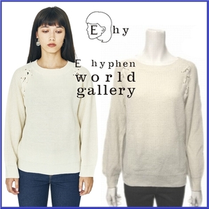 18SS E hyphen world gallery race up . compilation knitted sweater E hyphen world gallery pull over 20181CB3020 F