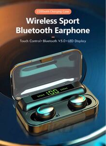 bluetooth 5.0イヤホン2200mah充電ボックスワイヤレスヘッドフォン9Dステレオスポーツ防水イヤホン