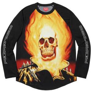 【新品】Supreme Ghost Rider Raglan L/S Top COLOR/STYLE：Black SIZE : Medium 