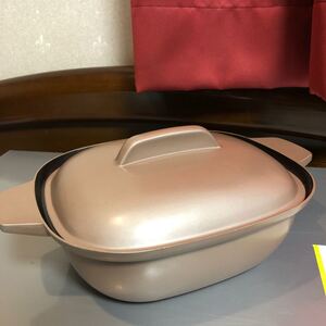 セラミックコーティング 角型仕切り鍋(2色鍋・ダブル鍋)