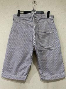 ※EVISU エヴィス エビス ヒッコリー ハーフ ショート デニム パンツ YAMANE ヤマネ 日本製 32 　　　　　　　　 BJBA.I