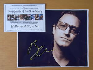 U2 Bonobono with autograph photograph certificate attaching Paul David Hewson