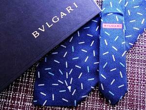 ☆状態並N☆5623■【BVLGARI】ブルガリ【総ロゴ！メガホン】 「最高級セッテピエゲ」 ネクタイ