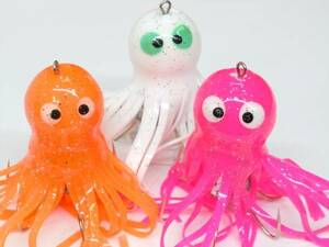  new goods * octopus jig *7 minute octopus .. free shipping ( one part postage separately )10 piece set * pink 6 piece white * orange each 2 piece * total 10 piece . fishing octopus ..