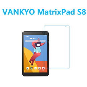 VANKYO MatrixPad S8強化ガラスフィルム 指紋防止飛散防止気泡防止エアレース加工 自動吸着 高硬度9H 高透過率