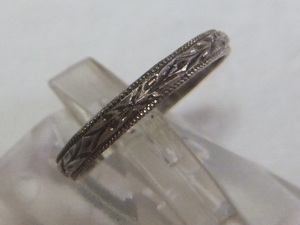 15 number 1.40 gram Showa era period accessories shop. stock goods ring ring [ STERLING ] stamp Vintage antique sterling silver *a13