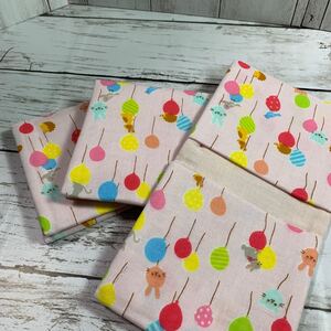 サニタリーケース 入学準備 3枚セット まとめて ガーゼ布 レジ袋入れにも ハンドメイド 即購入ok