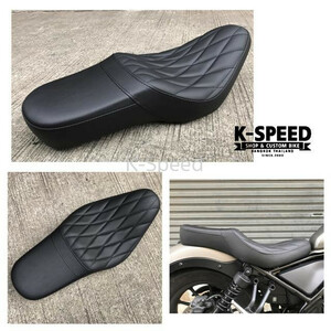  Honda Rebel 250&500 RB0070 Rebel k-speed Diablo Custom Works diamond stitch custom seat RB0070