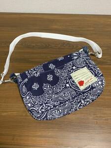  beautiful goods * [SEVESKIG] BANDANA SACOCHE bandana sakoshu shoulder bag navy sevusig