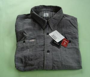 THE FLAT HEAD R.J.B RJB ＣＳ２０２Ｌ／Ｌ コットンシャンブレーシャツ HOUND'S TOOTH CHAMBRAY 裏地 千鳥柄 オリジナル刻印 メタルボタン