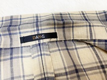 レディス9ARサイズ：ダックス【DAKS】ポリ*リネン麻/薄手長袖ジャケット：ベージュｘネイビーブルー_画像7