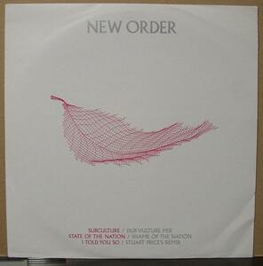 NEW ORDER/SUBCULTURE/EU record / new goods 12 -inch!!