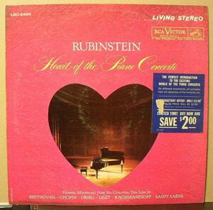 ルービンシュタイン/HEART OF THE PIANO CONCERTO/US盤/中古LP!! 商品管理番号：36830