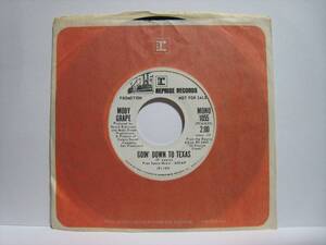 【7”】 MOBY GRAPE / ●白プロモ MONO/STEREO● GOIN' DOWN TO TEXAS US盤 モビー・グレープ テキサスへ