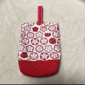 上履き入れ シューズ入れ スタンプ柄