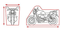 バイクカバー 丈夫なバイク車体カバー厚手生地風飛び防止 防水 防塵 耐熱 鍵穴盗難防止YWQ1781_画像3