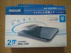 maxell★Qi対応ワイヤレス充電器★WP-PD10BK2★エアボルテージ★2台同時充電★5W x 2★マクセル