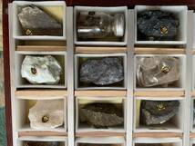 【地質標本】 天然鉱物・鉱石・岩石・化石標本25種セット 木箱入り 地学教材_画像5