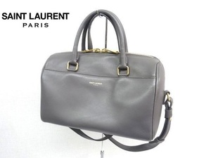 NZ357●SAINT LAURENT PARIS ベイビーダッフル●グレー 2way バッグ サンローラン