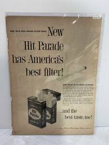 1958年9月15日号LIFE誌広告切り抜き【Hit Parade/たばこ】アメリカ買い付け品50sビンテージインテリア