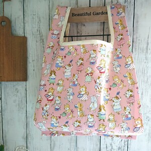 にゃんこママ【コンビニ弁当サイズ】レジ袋型エコバッグ