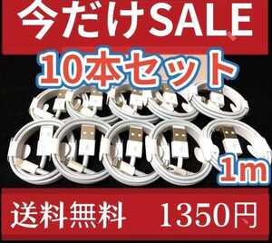 iPhone充電器 ライトニング ケーブル10本 1m 純正品質 データ転送