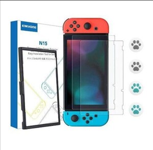 任天堂 Switch ガラスフィルム 親指キャップ クリーニングクロス