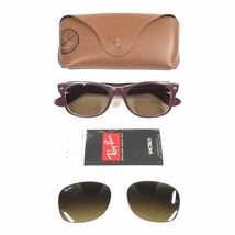 【レイバン】本物 Ray-Ban サングラス NEWWAYFARER ウェイファーラー RB2132 パープル×ブラウン メンズ レディース 伊製 ケース 送料520円_画像1