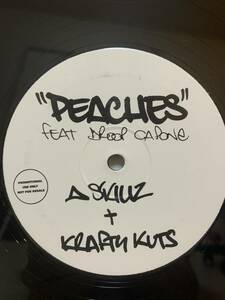 限定ホワイト・プロモ盤！ A Skillz + Krafty Kuts - Peaches / Tricka Technology