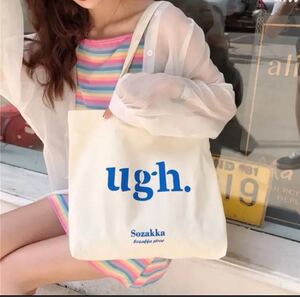 トートバッグ 韓国 キャンバスバッグ A4 エコバッグ 青 夏服 しっかり マチ 教科書 大容量 肩紐 ugh 赤 青 色 参考書