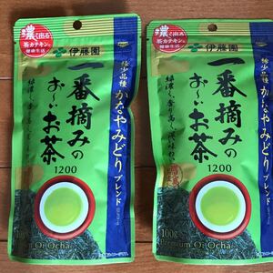 伊藤園 一番摘みのおーいお茶 1200 かなやみどりブレンド 緑茶 100g 2袋