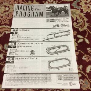 JRAレーシングプログラム2021.8.28(土)BSN賞(L)、小倉サマージャンプ(J・GⅢ)、釜山ステークス、オホーツクステークスの画像1