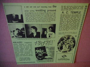 【7 Flexi Single EP】A.C. Temple / The Wedding Present Miss Sky / Undercurrent 雑誌ABRAZE！付録のソノシート