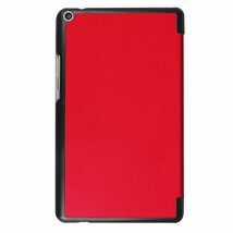 Huawei Mediapad T3 8.0 タブレット専用スタンド機能付きケース 三つ折 カバー 軽量型 薄型 （2017モデル）PUレザーケース レッド_画像2