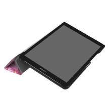 MediaPad T3 7.0タブレット専用 マグネット開閉式 スタンド機能付き 三つ折カラフルカバー 薄型 軽量型 高品質PUレザーケース 蝶の少女_画像4