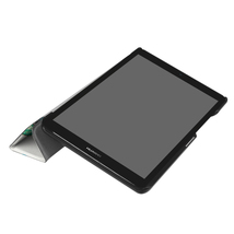 MediaPad T3 7.0タブレット専用 マグネット開閉式 スタンド機能付き 三つ折カラフルカバー 薄型 軽量型 高品質PUレザーケース 木_画像4