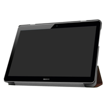 Huawei MediaPad T3 10 専用マグネット開閉式 スタンド機能付き専用三つ折ケース 薄型 軽量型 高品質PUレザーケース ブラウン_画像6