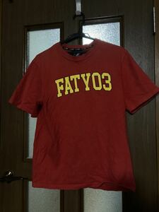 FAT T-shirt red Logo M size 