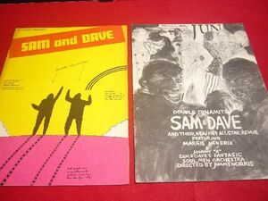 【稀少】パンフ サム＆デイブ 2種セット 1969年 1970年 来日公演 ダブル・ダイナマイト SOUL R&B SAM & DAVE ヴィンテージ