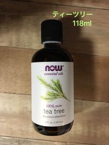 【送料無料】《特大瓶》100%天然 ティーツリー エッセンシャルオイル 118ml 《精油 アロマオイル now ナウフーズ ティートリー》