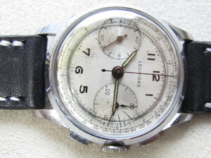  valuable 1940 period Leo nidas( Heuer ) hand winding Vintage Chrono OH settled 