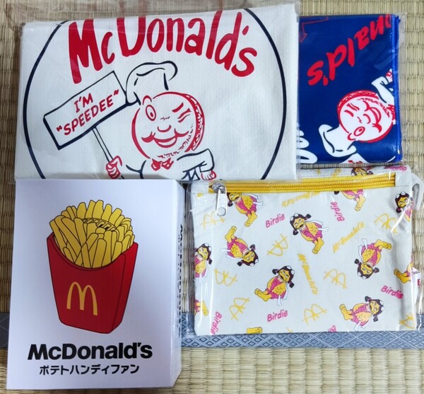 新品 未使用 マクドナルド50周年限定BIG SMILE BAG(ビッグスマイルバッグ) グッズのみ 4点セット マクドナルド