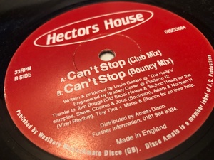 12”★Hectors House / Can't Stop / ユーロ・ハウス！