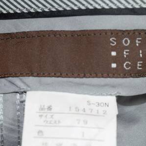 『送料無料』【美品】SOF FI CE ソフィーチェ スラックス ブラック 黒 ストライプ スーツ パンツ ウエスト 79 ストレートの画像7